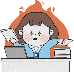 일상에 지친 캐릭터